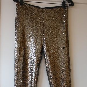 Lucy Paris Gold Sequin Leggings
